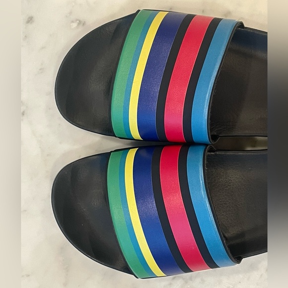 Paul Smith NWOT Signature Striped Slides, multicolor, sz 43-44 (US10- 10 1/2) - Picture 9 of 11